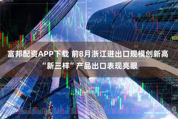 富邦配资APP下载 前8月浙江进出口规模创新高 “新三样”产品出口表现亮眼